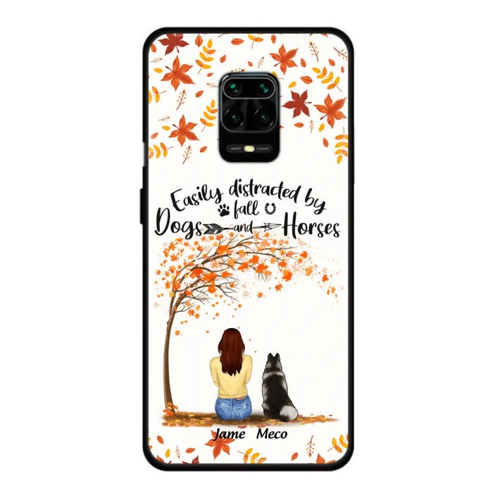Personalized Horse Dog Mom In Autumn Phone Case - Up to 3 Horses/Dogs - Case For Xiaomi, Oppo And Huawei
