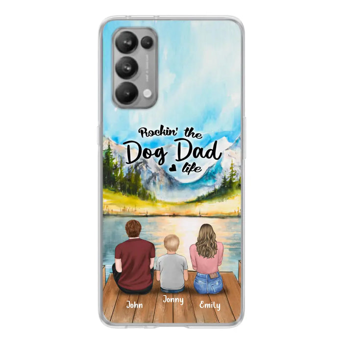 Personalized Parents Pet Phone Case - Parents With 1 Kid And Up to 2 Pets - Case For Xiaomi, Oppo And Huawei