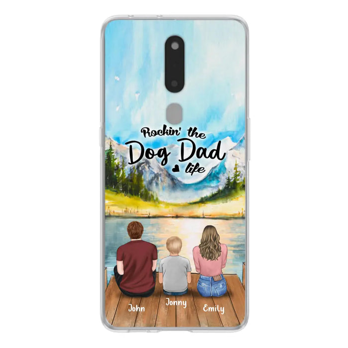 Personalized Parents Pet Phone Case - Parents With 1 Kid And Up to 2 Pets - Case For Xiaomi, Oppo And Huawei