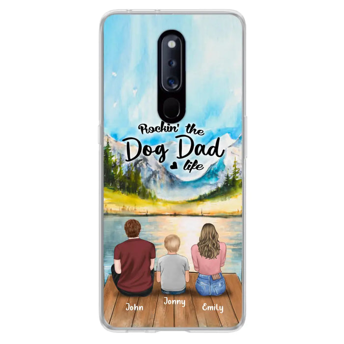 Personalized Parents Pet Phone Case - Parents With 1 Kid And Up to 2 Pets - Case For Xiaomi, Oppo And Huawei