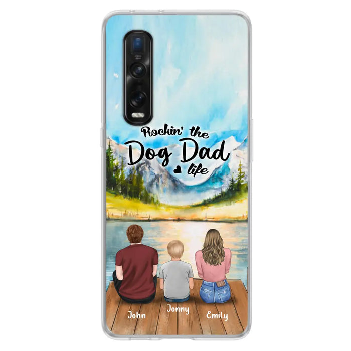Personalized Parents Pet Phone Case - Parents With 1 Kid And Up to 2 Pets - Case For Xiaomi, Oppo And Huawei