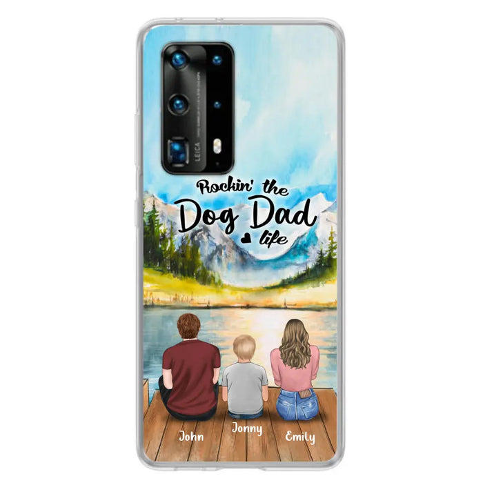Personalized Parents Pet Phone Case - Parents With 1 Kid And Up to 2 Pets - Case For Xiaomi, Oppo And Huawei
