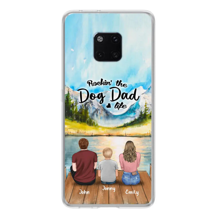 Personalized Parents Pet Phone Case - Parents With 1 Kid And Up to 2 Pets - Case For Xiaomi, Oppo And Huawei