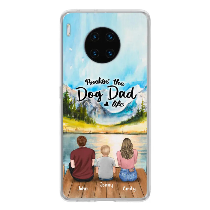 Personalized Parents Pet Phone Case - Parents With 1 Kid And Up to 2 Pets - Case For Xiaomi, Oppo And Huawei