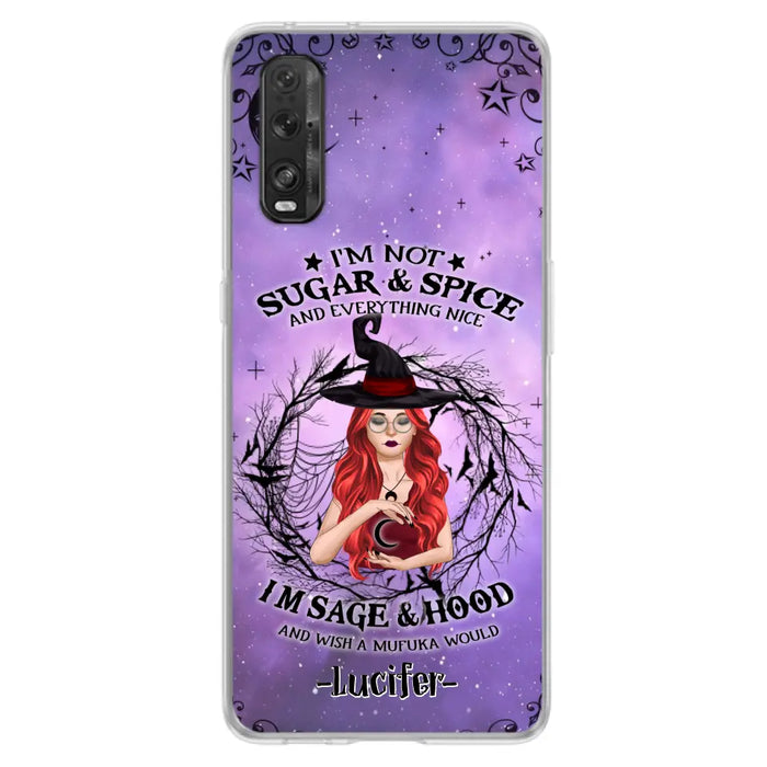 Personalized Witch Phone Case - Best Halloween Gift Idea - I'm Not Sugar And Spice - Case For Xiaomi, Oppo And Huawei - DFESX1