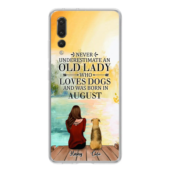 Personalized Old Lady And Dog Phone Case - Woman With Up to 5 Dogs - Best Gift For Dog Lover - Case For Xiaomi, Oppo And Huawei