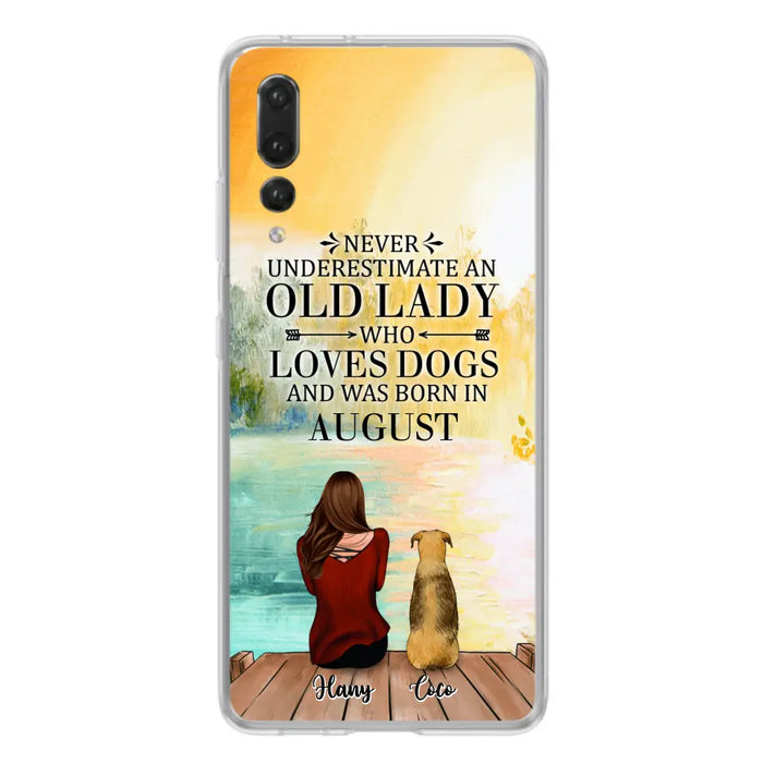 Personalized Old Lady And Dog Phone Case - Woman With Up to 5 Dogs - Best Gift For Dog Lover - Case For Xiaomi, Oppo And Huawei