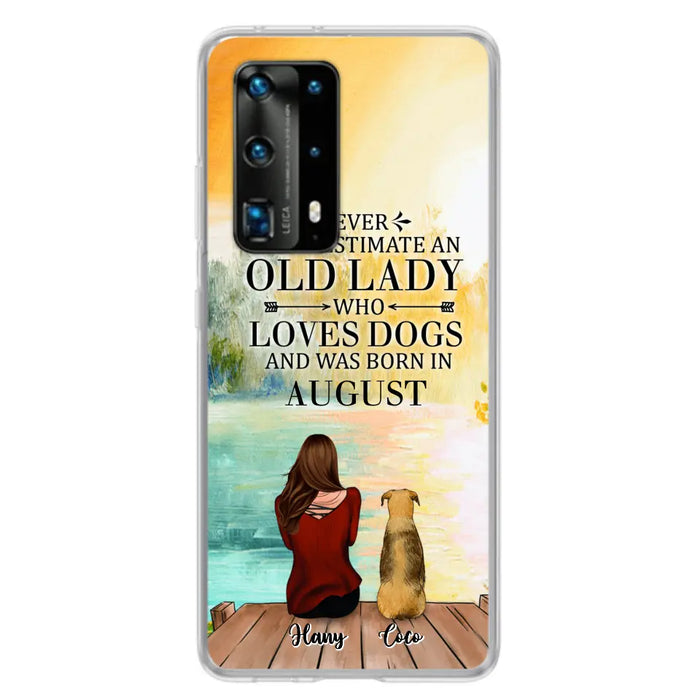 Personalized Old Lady And Dog Phone Case - Woman With Up to 5 Dogs - Best Gift For Dog Lover - Case For Xiaomi, Oppo And Huawei