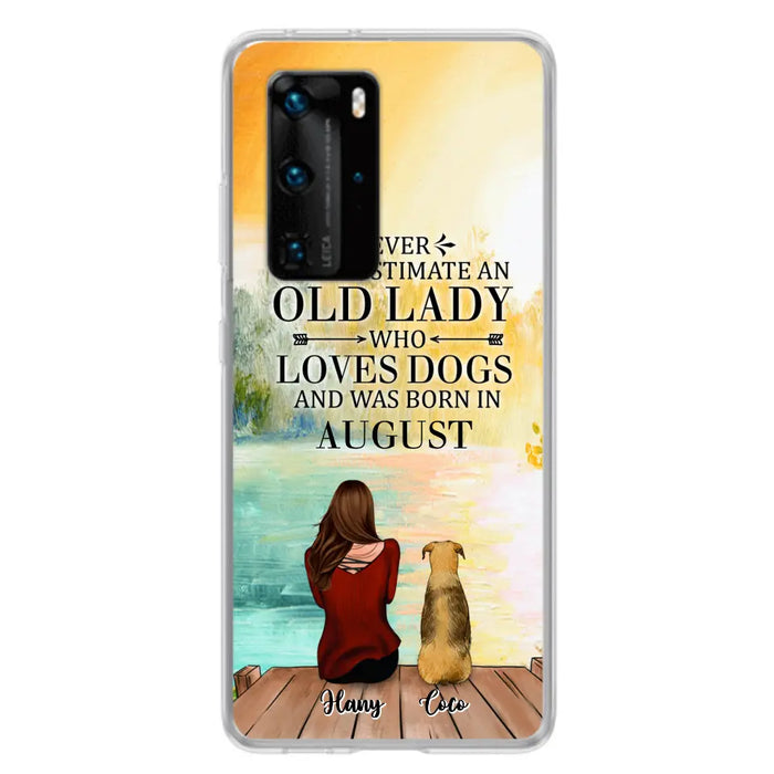 Personalized Old Lady And Dog Phone Case - Woman With Up to 5 Dogs - Best Gift For Dog Lover - Case For Xiaomi, Oppo And Huawei