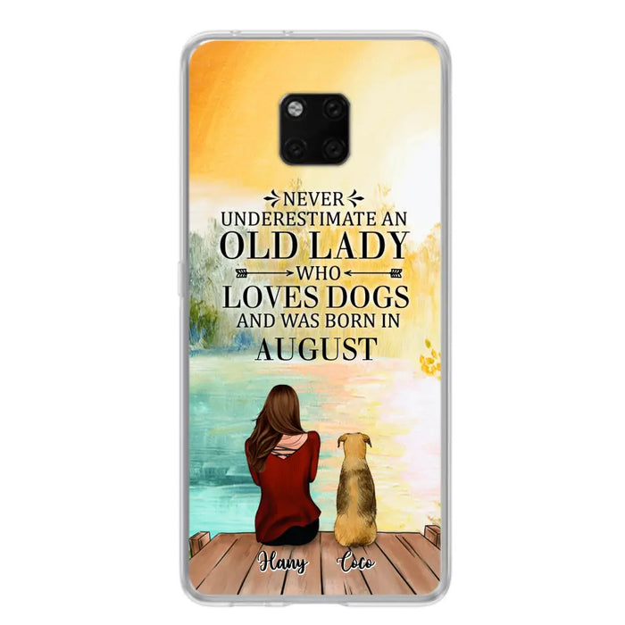 Personalized Old Lady And Dog Phone Case - Woman With Up to 5 Dogs - Best Gift For Dog Lover - Case For Xiaomi, Oppo And Huawei