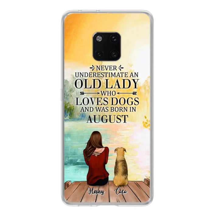 Personalized Old Lady And Dog Phone Case - Woman With Up to 5 Dogs - Best Gift For Dog Lover - Case For Xiaomi, Oppo And Huawei