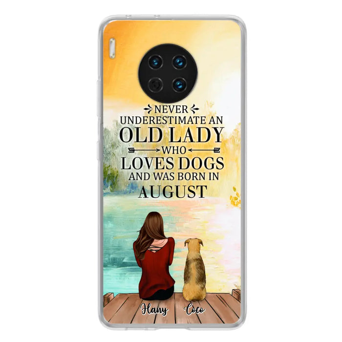 Personalized Old Lady And Dog Phone Case - Woman With Up to 5 Dogs - Best Gift For Dog Lover - Case For Xiaomi, Oppo And Huawei