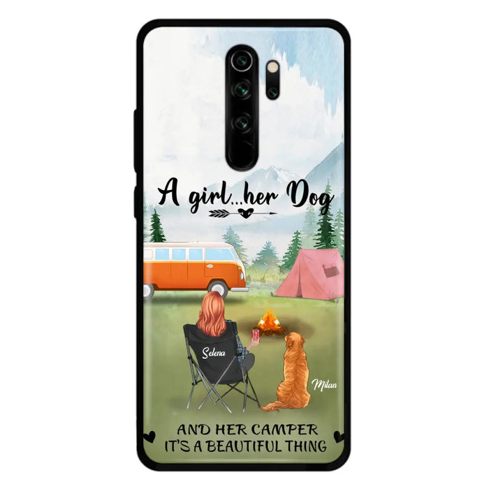 Personalized Dog Mom Camping Phone Case - Mom With Up to 4 Dogs - Best Gift For Dog Lovers - For Huawei, Xiaomi And Oppo Phone Case