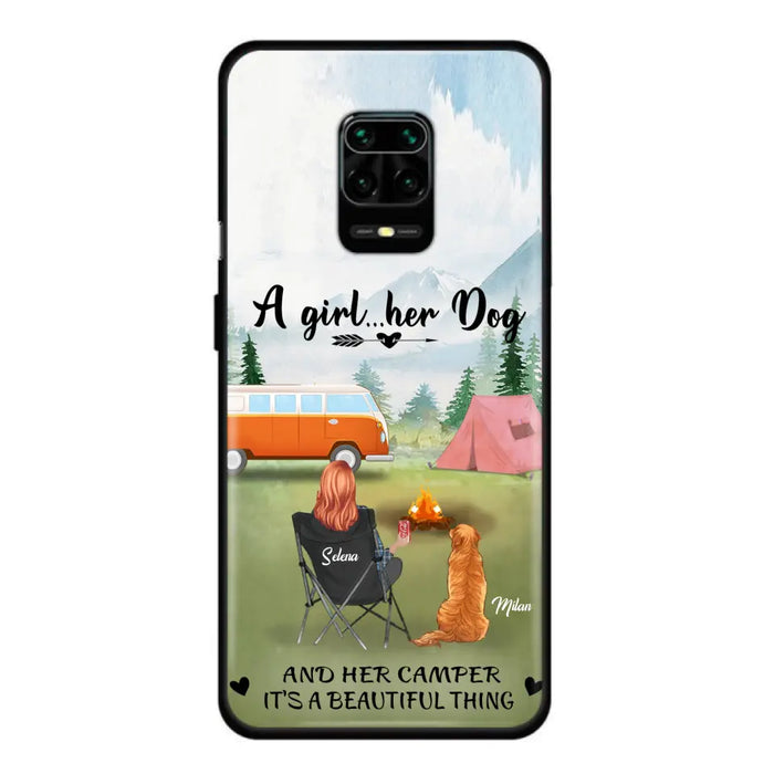 Personalized Dog Mom Camping Phone Case - Mom With Up to 4 Dogs - Best Gift For Dog Lovers - For Huawei, Xiaomi And Oppo Phone Case