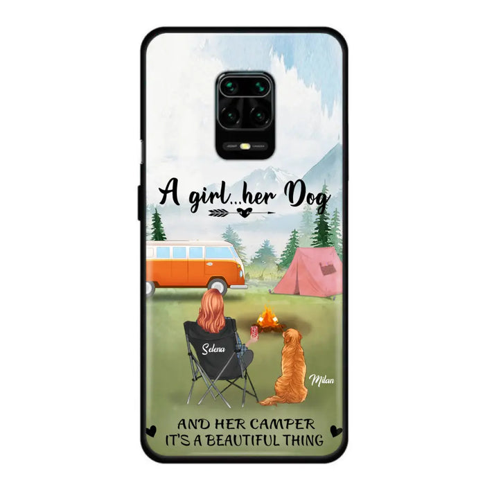 Personalized Dog Mom Camping Phone Case - Mom With Up to 4 Dogs - Best Gift For Dog Lovers - For Huawei, Xiaomi And Oppo Phone Case