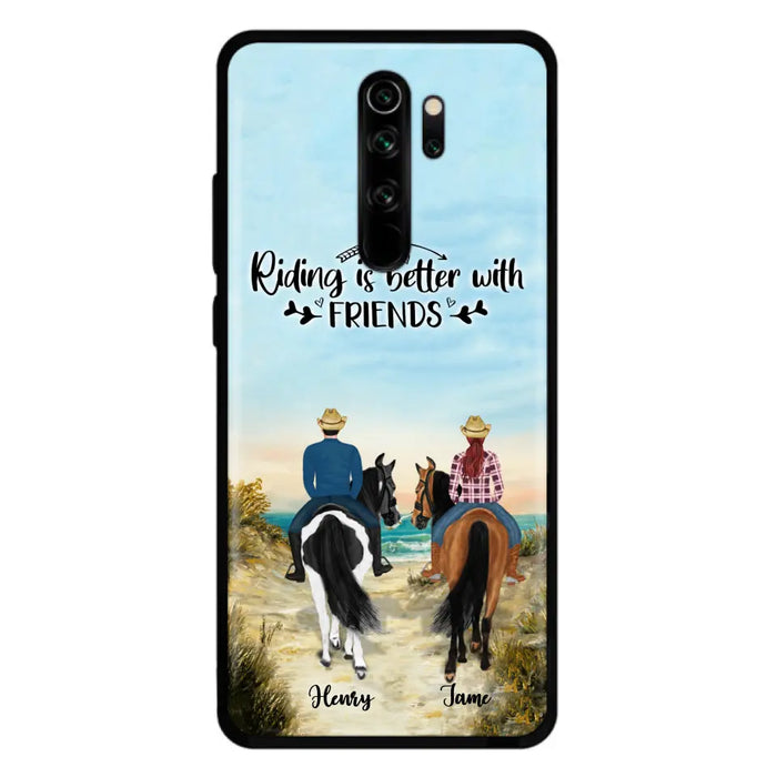 Personalized Friend Riding Horse Phone Case - Best Gift For Horse Lover - Riding Is Better With Friends - Case For Xiaomi, Oppo And Huawei