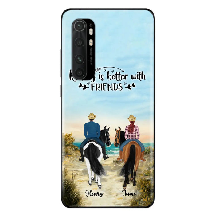 Personalized Friend Riding Horse Phone Case - Best Gift For Horse Lover - Riding Is Better With Friends - Case For Xiaomi, Oppo And Huawei