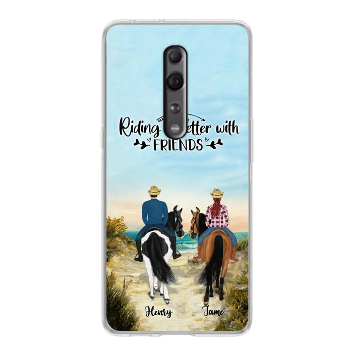 Personalized Friend Riding Horse Phone Case - Best Gift For Horse Lover - Riding Is Better With Friends - Case For Xiaomi, Oppo And Huawei