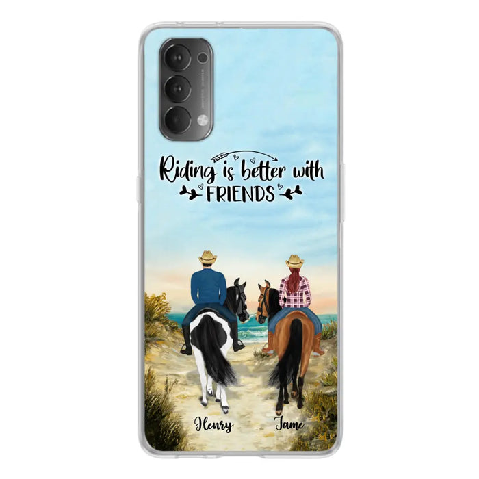 Personalized Friend Riding Horse Phone Case - Best Gift For Horse Lover - Riding Is Better With Friends - Case For Xiaomi, Oppo And Huawei