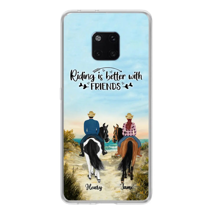 Personalized Friend Riding Horse Phone Case - Best Gift For Horse Lover - Riding Is Better With Friends - Case For Xiaomi, Oppo And Huawei