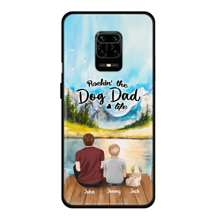 Personalized Dog Mom/Dog Dad Phone Case - Single Mom/Single Dad with 1 Kid and 1 Pet - Rockin' The Dog Dad Life