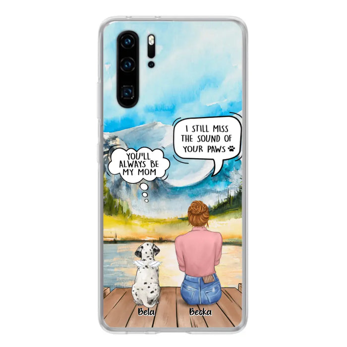 Personalized Memorial Pet Mom Phone Case - Woman With Up to 5 Pets - Best Gift For Pet Lover - It's So Hard To Say Goodbye - Case For Xiaomi/Huawei/Oppo