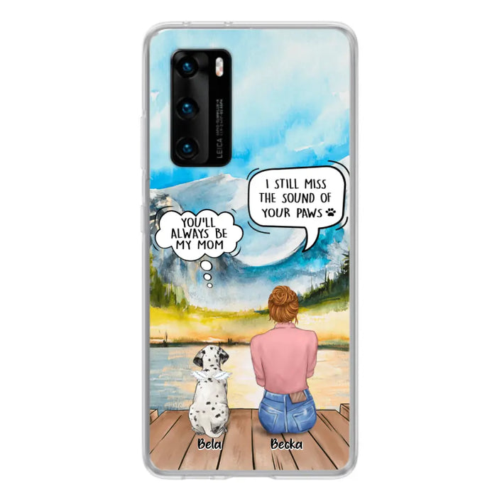 Personalized Memorial Pet Mom Phone Case - Woman With Up to 5 Pets - Best Gift For Pet Lover - It's So Hard To Say Goodbye - Case For Xiaomi/Huawei/Oppo