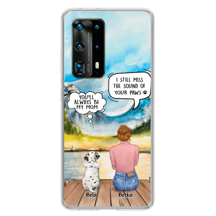 Personalized Memorial Pet Mom Phone Case - Woman With Up to 5 Pets - Best Gift For Pet Lover - It's So Hard To Say Goodbye - Case For Xiaomi/Huawei/Oppo