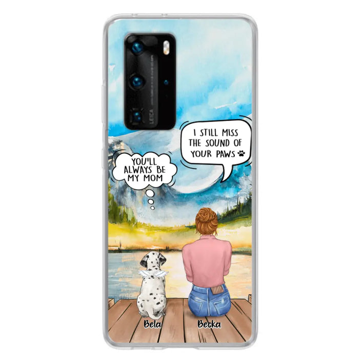 Personalized Memorial Pet Mom Phone Case - Woman With Up to 5 Pets - Best Gift For Pet Lover - It's So Hard To Say Goodbye - Case For Xiaomi/Huawei/Oppo
