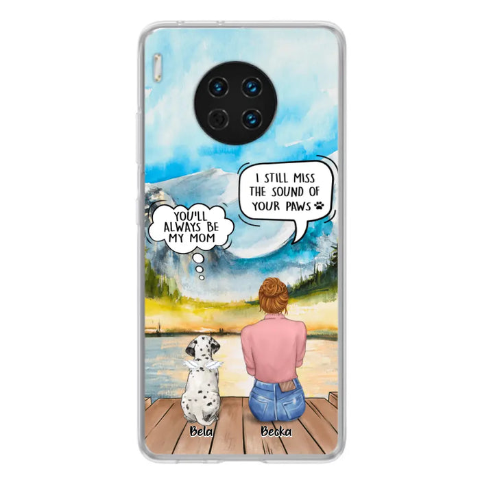 Personalized Memorial Pet Mom Phone Case - Woman With Up to 5 Pets - Best Gift For Pet Lover - It's So Hard To Say Goodbye - Case For Xiaomi/Huawei/Oppo
