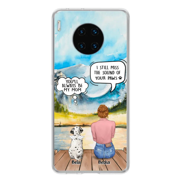 Personalized Memorial Pet Mom Phone Case - Woman With Up to 5 Pets - Best Gift For Pet Lover - It's So Hard To Say Goodbye - Case For Xiaomi/Huawei/Oppo