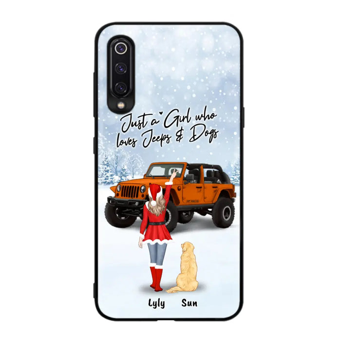 Personalized Christmas Off-road Girl Phone Case - Girl With Up to 4 Pets - Christmas Gift For Dog/Cat Lover - Just A Girl Who - Case For Xiaomi, Oppo And Huawei