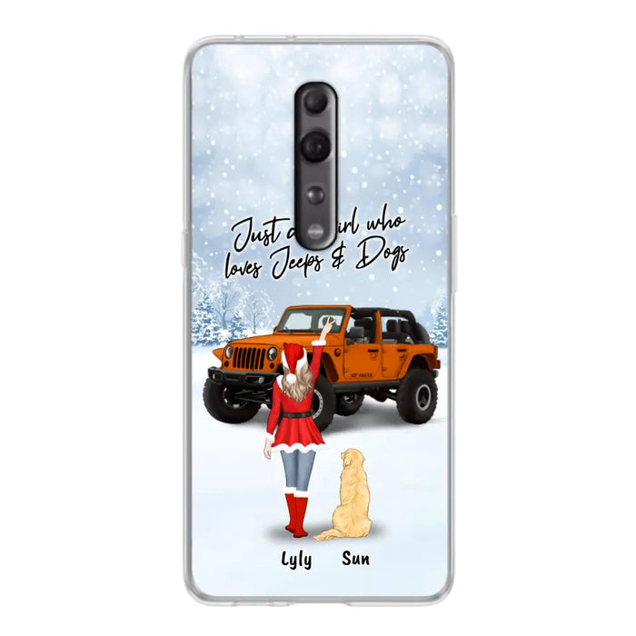 Personalized Christmas Off-road Girl Phone Case - Girl With Up to 4 Pets - Christmas Gift For Dog/Cat Lover - Just A Girl Who - Case For Xiaomi, Oppo And Huawei