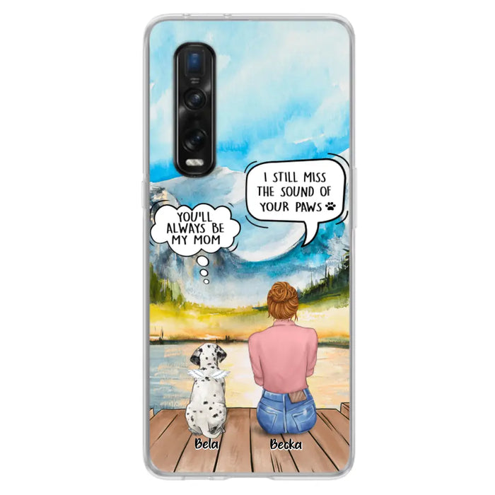 Personalized Memorial Pet Mom Phone Case - Woman With Up to 5 Pets - Best Gift For Pet Lover - It's So Hard To Say Goodbye - Case For Xiaomi/Huawei/Oppo