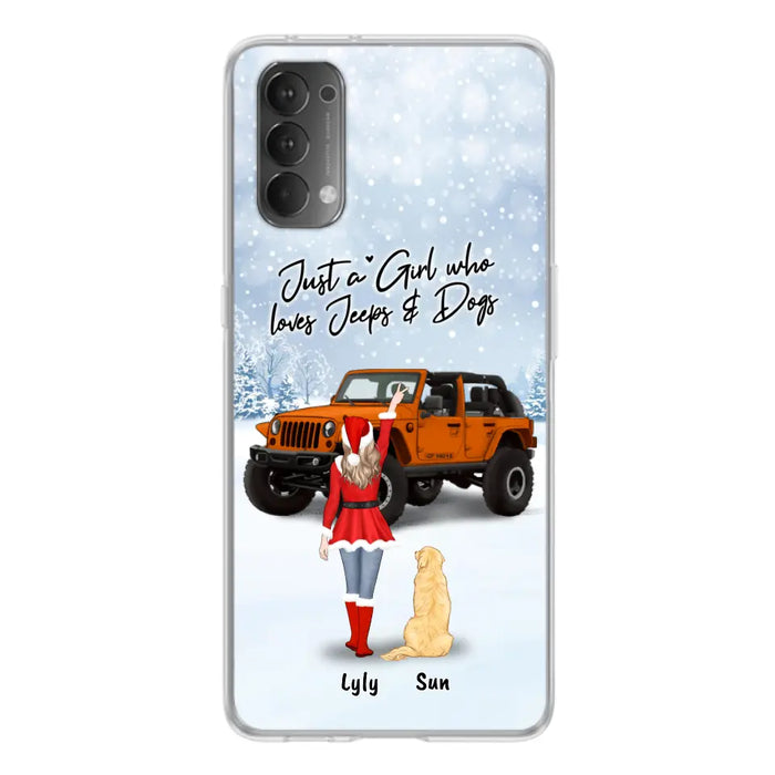 Personalized Christmas Off-road Girl Phone Case - Girl With Up to 4 Pets - Christmas Gift For Dog/Cat Lover - Just A Girl Who - Case For Xiaomi, Oppo And Huawei