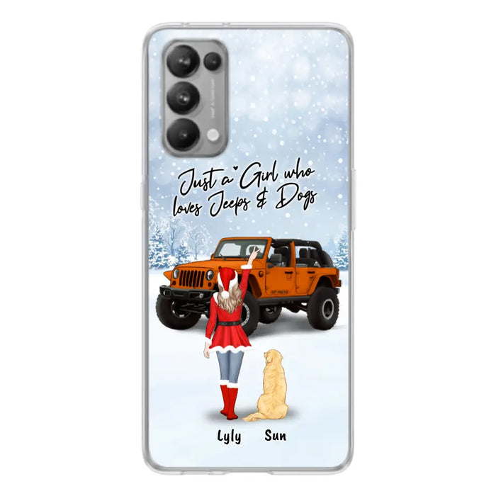 Personalized Christmas Off-road Girl Phone Case - Girl With Up to 4 Pets - Christmas Gift For Dog/Cat Lover - Just A Girl Who - Case For Xiaomi, Oppo And Huawei