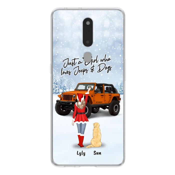 Personalized Christmas Off-road Girl Phone Case - Girl With Up to 4 Pets - Christmas Gift For Dog/Cat Lover - Just A Girl Who - Case For Xiaomi, Oppo And Huawei