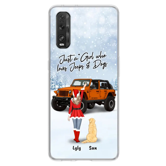 Personalized Christmas Off-road Girl Phone Case - Girl With Up to 4 Pets - Christmas Gift For Dog/Cat Lover - Just A Girl Who - Case For Xiaomi, Oppo And Huawei