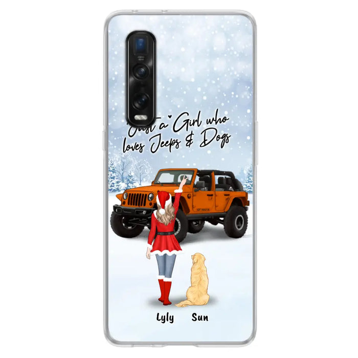 Personalized Christmas Off-road Girl Phone Case - Girl With Up to 4 Pets - Christmas Gift For Dog/Cat Lover - Just A Girl Who - Case For Xiaomi, Oppo And Huawei