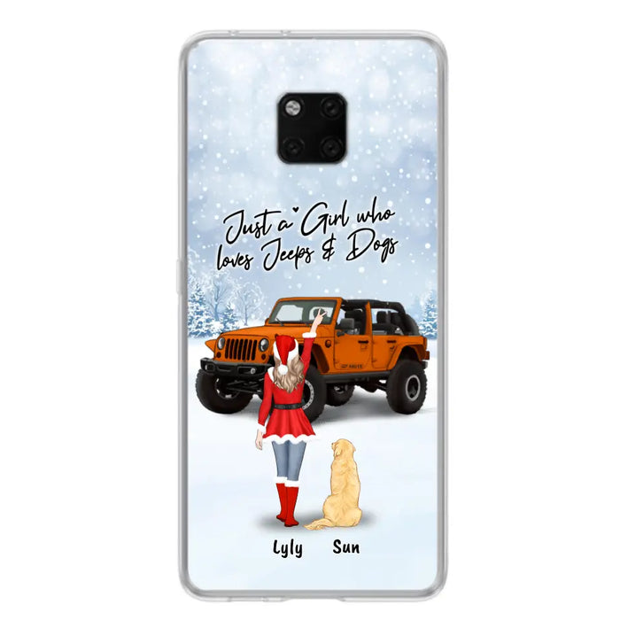 Personalized Christmas Off-road Girl Phone Case - Girl With Up to 4 Pets - Christmas Gift For Dog/Cat Lover - Just A Girl Who - Case For Xiaomi, Oppo And Huawei