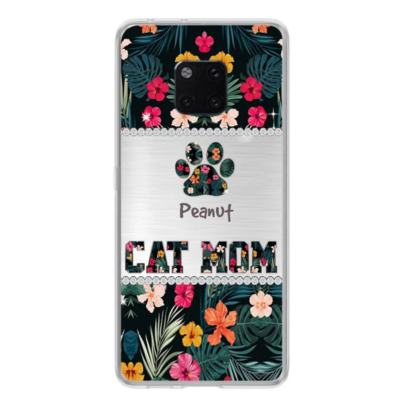 Personalized Custom Phone Case Cat Mom Met Pattern - Gifts Idea For Cat Lover - Cat Mom - Case For Xiaomi, Huawei And Oppo