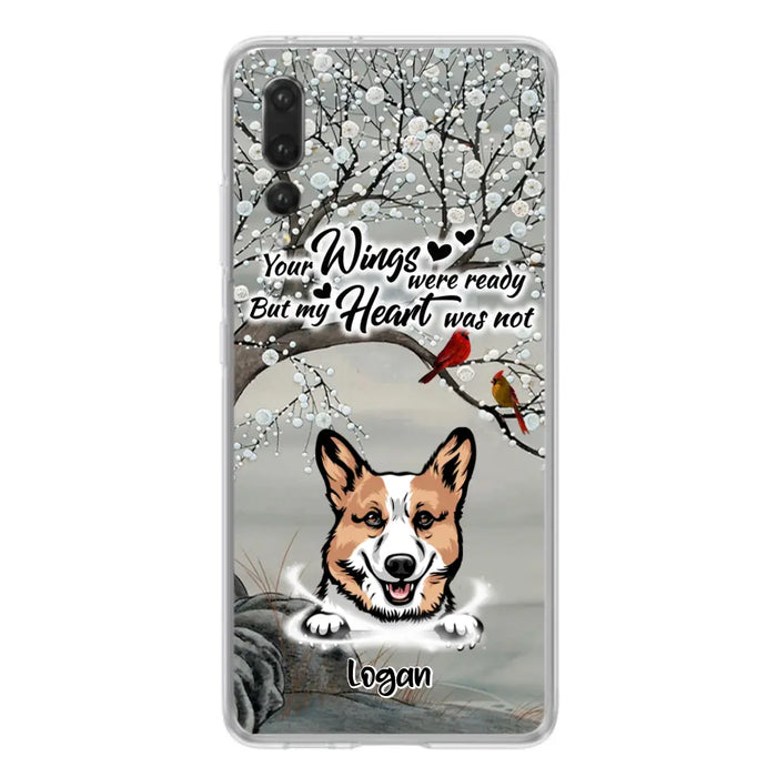Personalized Memorial Dog Cat Phone Case - Up to 3 Pets - Best Gift For Dog/Cat Lover - Your Wings Were Ready But My Heart Was Not - Case For Xiaomi, Oppo And Huawei