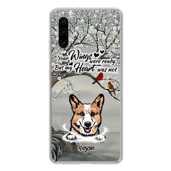 Personalized Memorial Dog Cat Phone Case - Up to 3 Pets - Best Gift For Dog/Cat Lover - Your Wings Were Ready But My Heart Was Not - Case For Xiaomi, Oppo And Huawei