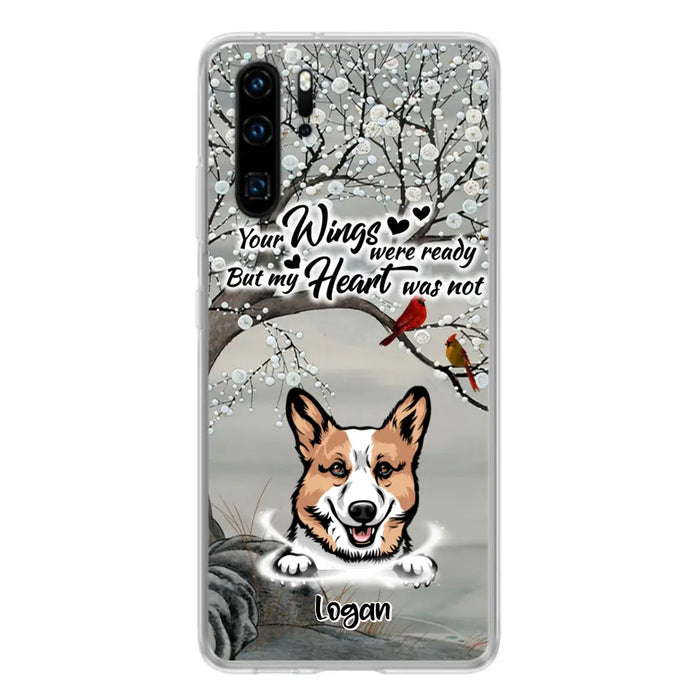 Personalized Memorial Dog Cat Phone Case - Up to 3 Pets - Best Gift For Dog/Cat Lover - Your Wings Were Ready But My Heart Was Not - Case For Xiaomi, Oppo And Huawei