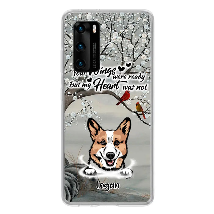 Personalized Memorial Dog Cat Phone Case - Up to 3 Pets - Best Gift For Dog/Cat Lover - Your Wings Were Ready But My Heart Was Not - Case For Xiaomi, Oppo And Huawei