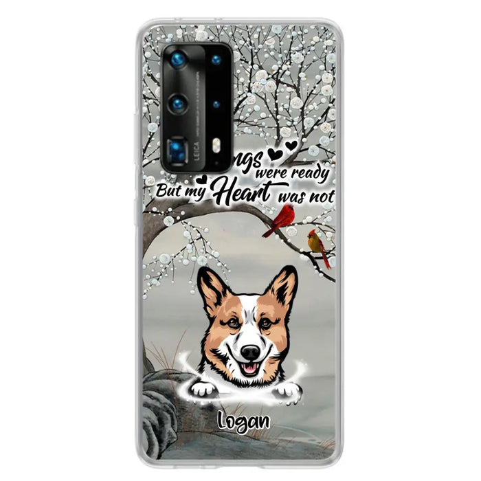 Personalized Memorial Dog Cat Phone Case - Up to 3 Pets - Best Gift For Dog/Cat Lover - Your Wings Were Ready But My Heart Was Not - Case For Xiaomi, Oppo And Huawei