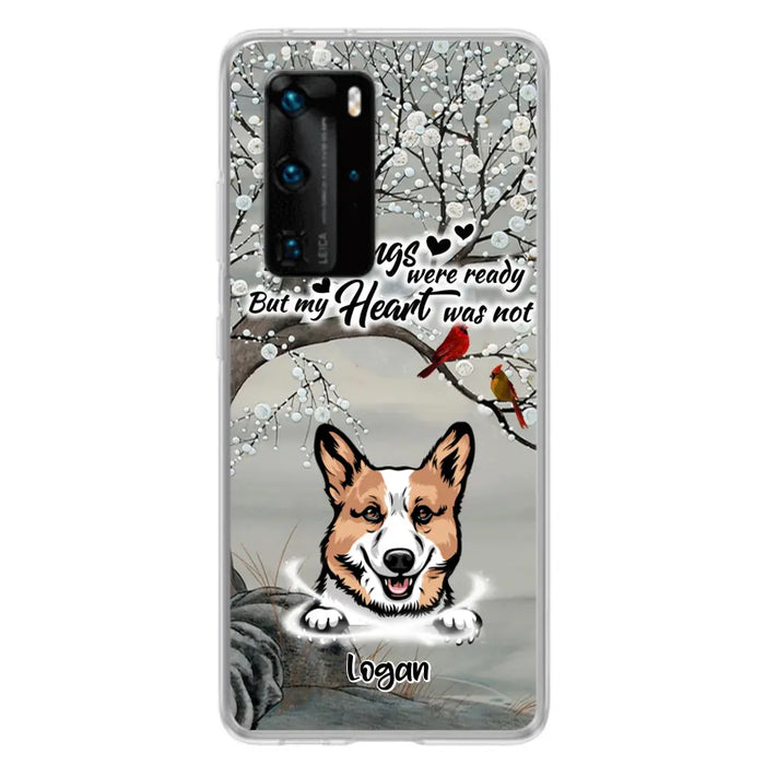 Personalized Memorial Dog Cat Phone Case - Up to 3 Pets - Best Gift For Dog/Cat Lover - Your Wings Were Ready But My Heart Was Not - Case For Xiaomi, Oppo And Huawei