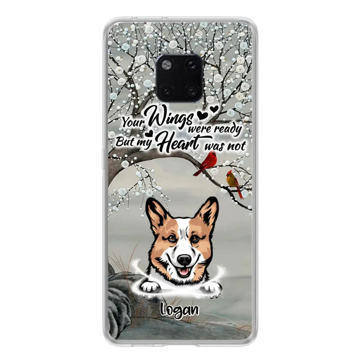 Personalized Memorial Dog Cat Phone Case - Up to 3 Pets - Best Gift For Dog/Cat Lover - Your Wings Were Ready But My Heart Was Not - Case For Xiaomi, Oppo And Huawei