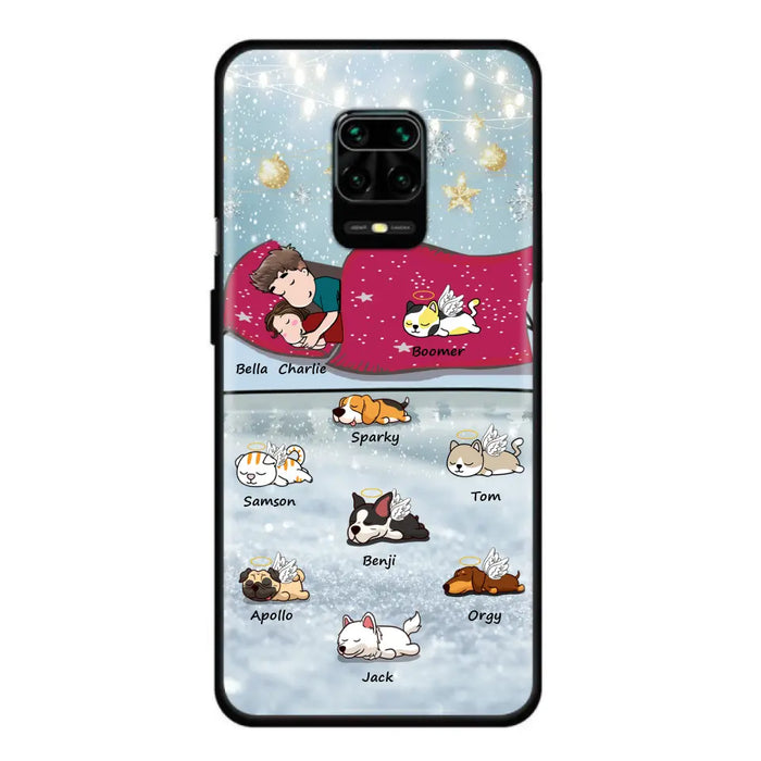 Personalized Couple With Pet Phone Case - Up to 8 Pets - Best Gift For Dog/Cat Lover - Case For Xiaomi, Oppo And Huawei
