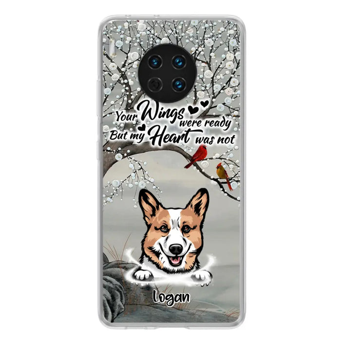 Personalized Memorial Dog Cat Phone Case - Up to 3 Pets - Best Gift For Dog/Cat Lover - Your Wings Were Ready But My Heart Was Not - Case For Xiaomi, Oppo And Huawei